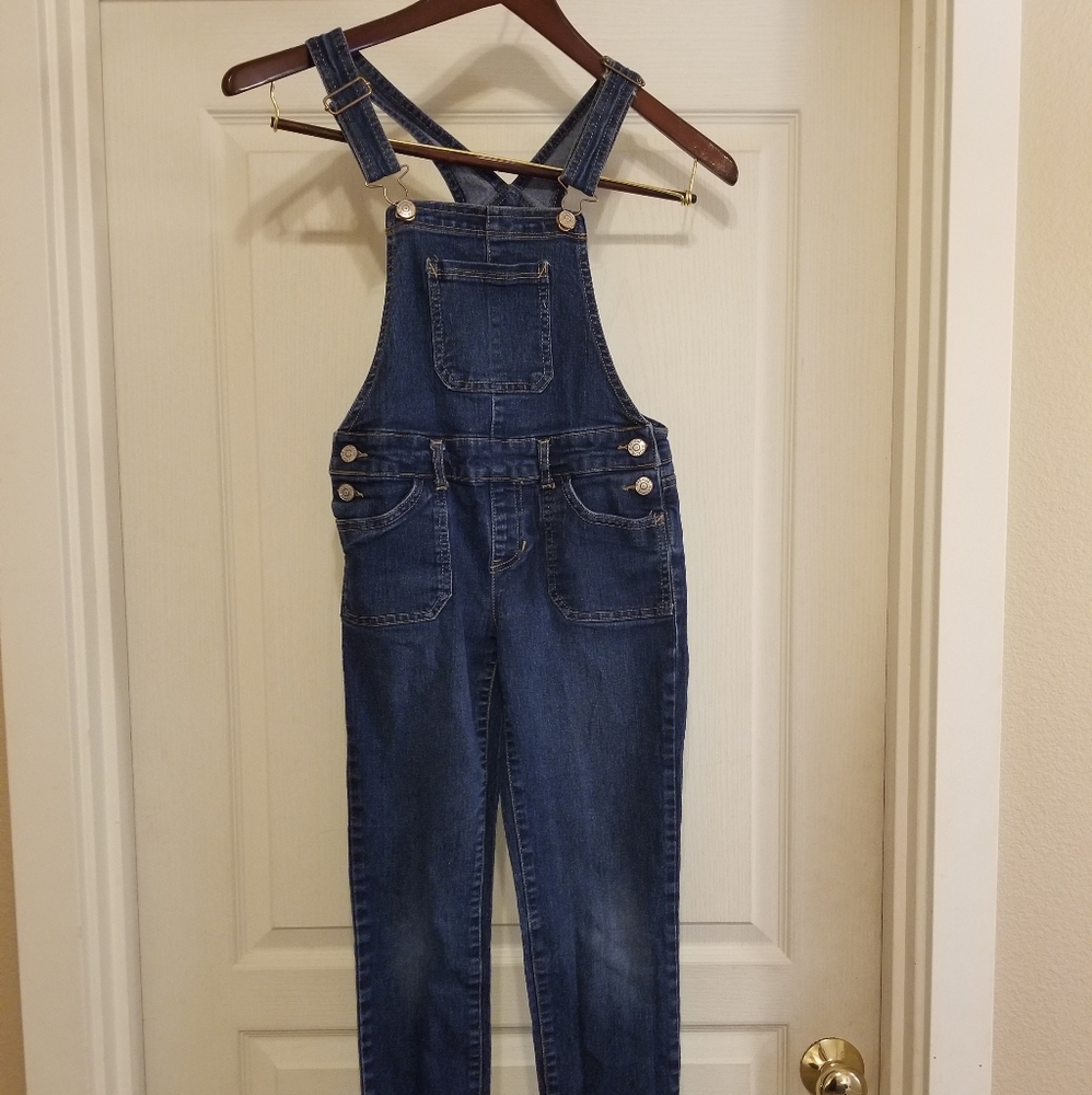Girls Overalls Size 7/8 Like New Blue Jean's Cute